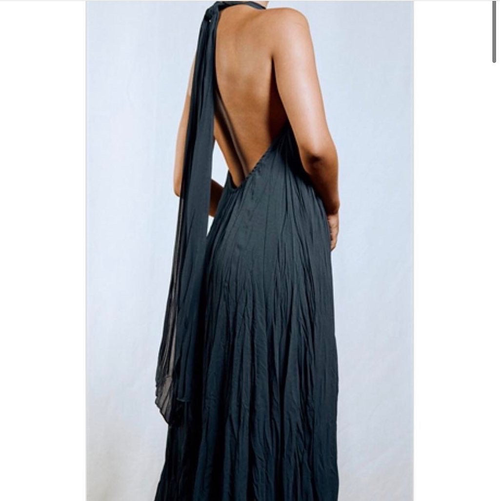 Cascade Crush Gown - Bottle Green