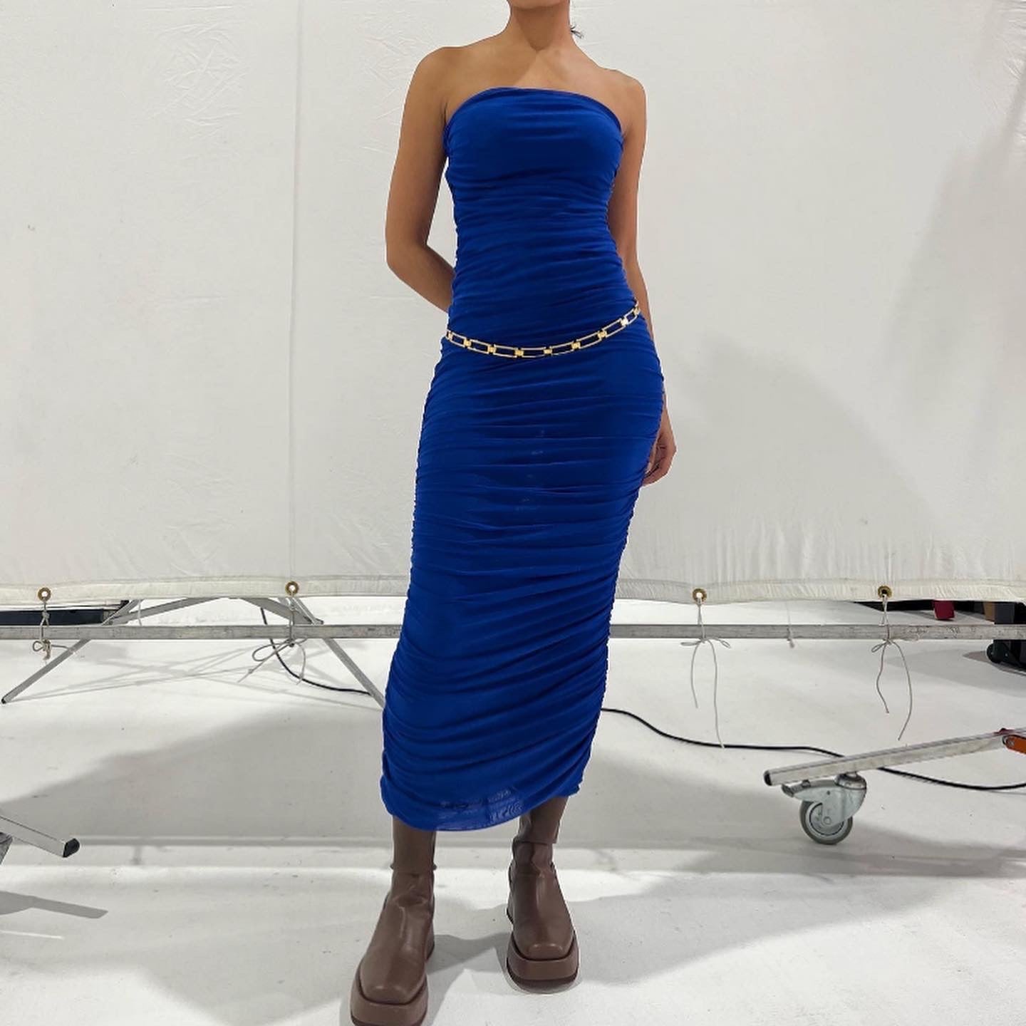 Ginni Mesh Tube Dress - Electric