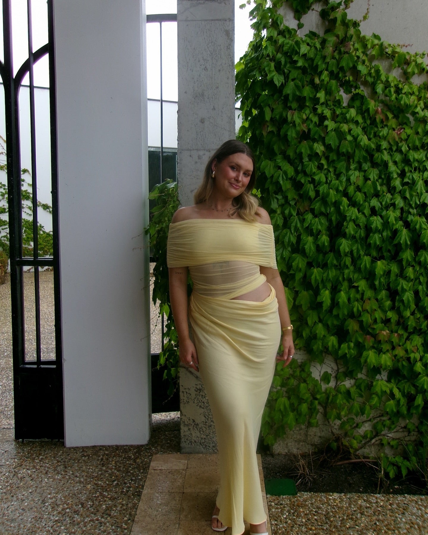 Nico Off Shoulder Maxi Dress - Butter