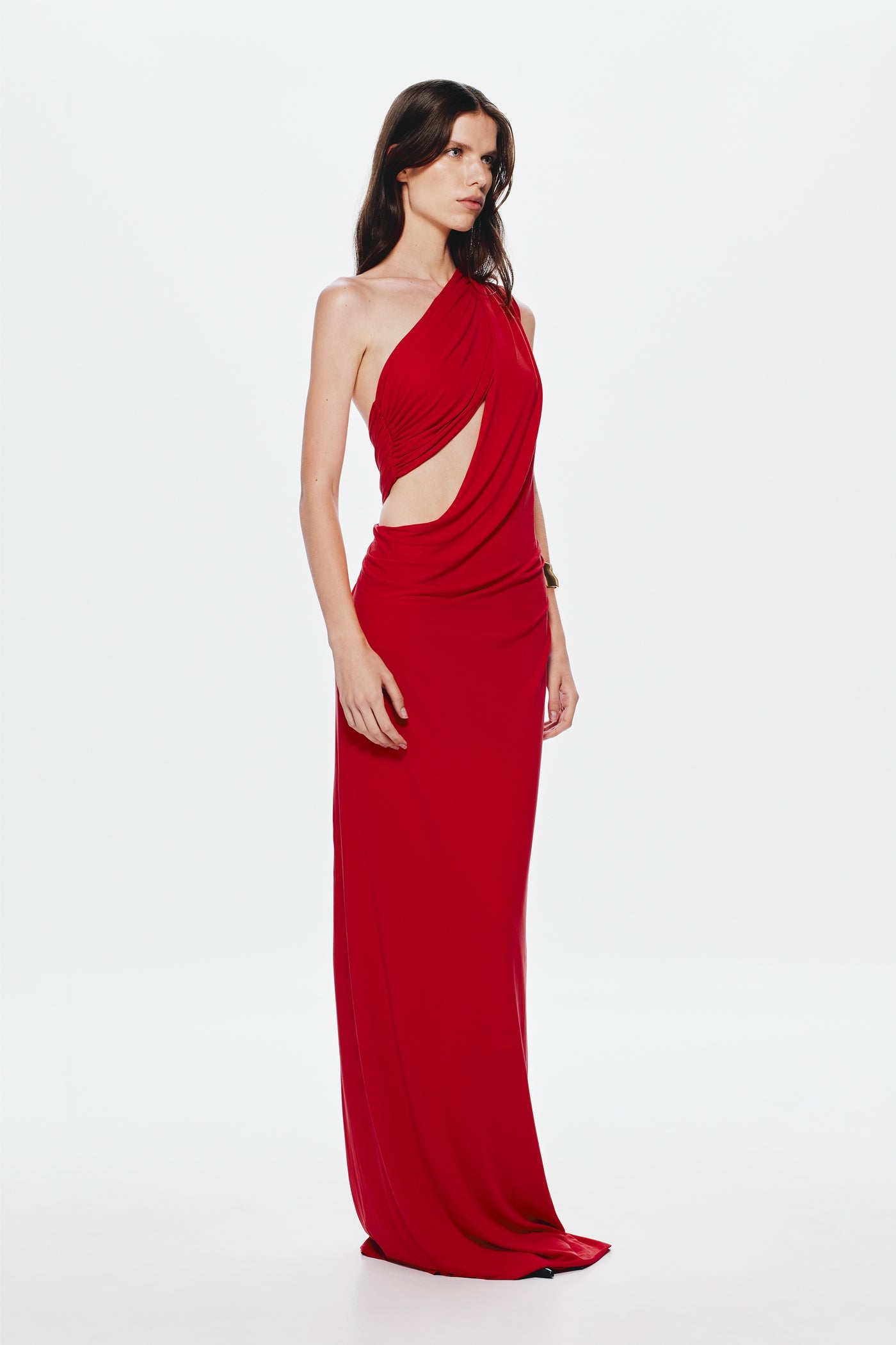 Solstice Cupro Dress - Cherry