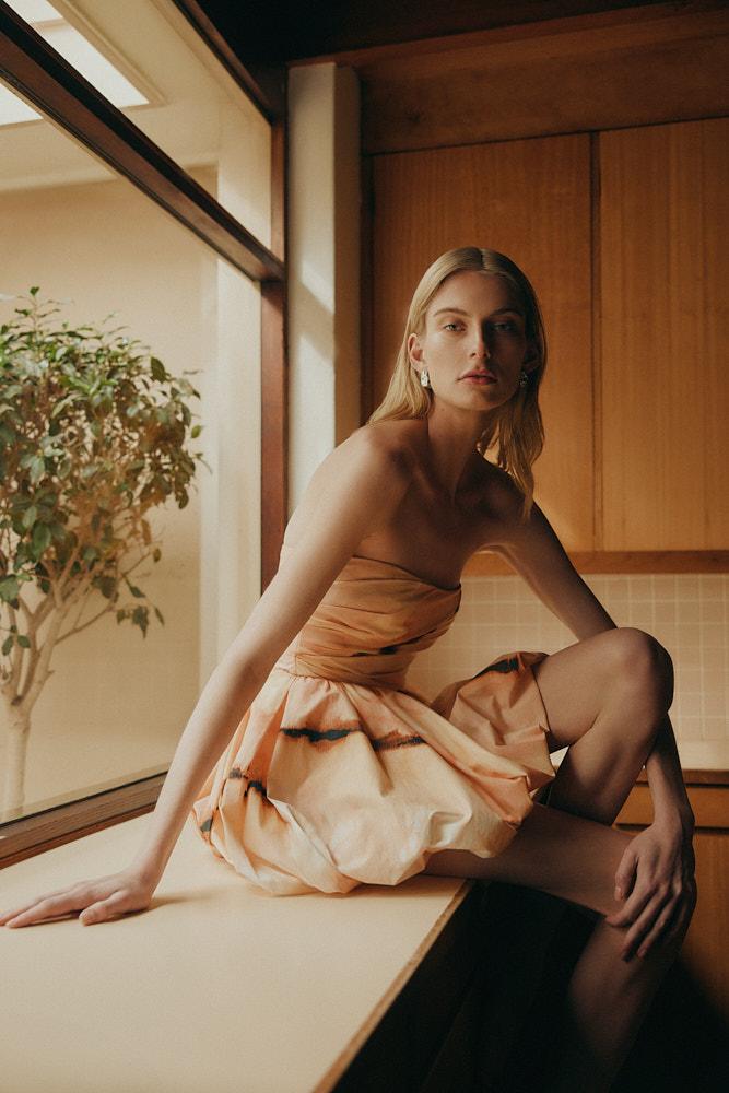 Larissa Draped Bubble Mini Dress