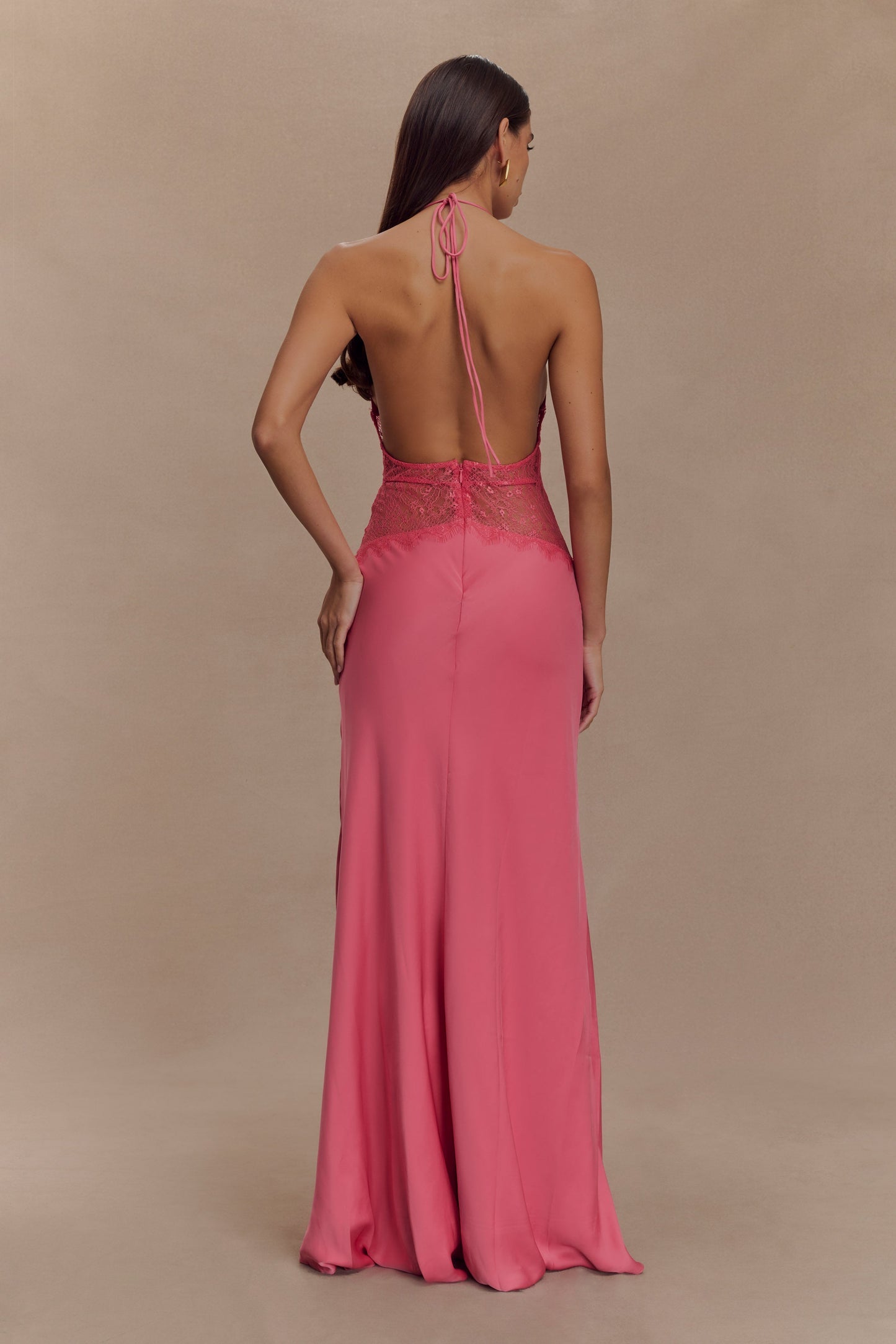 Dinah Lace and Satin Maxi Dress