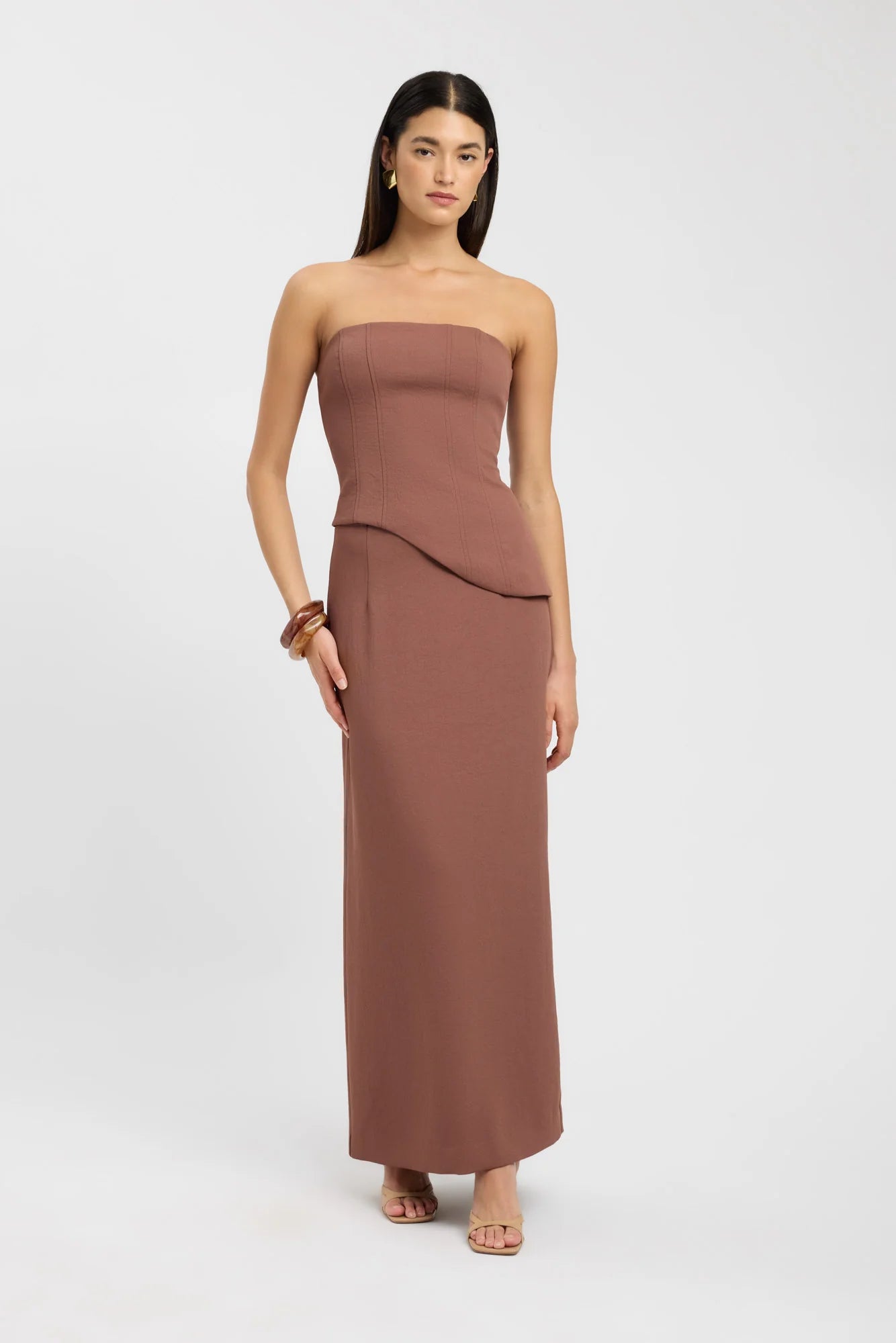 Oyster Curve Corset & Midi Skirt Set