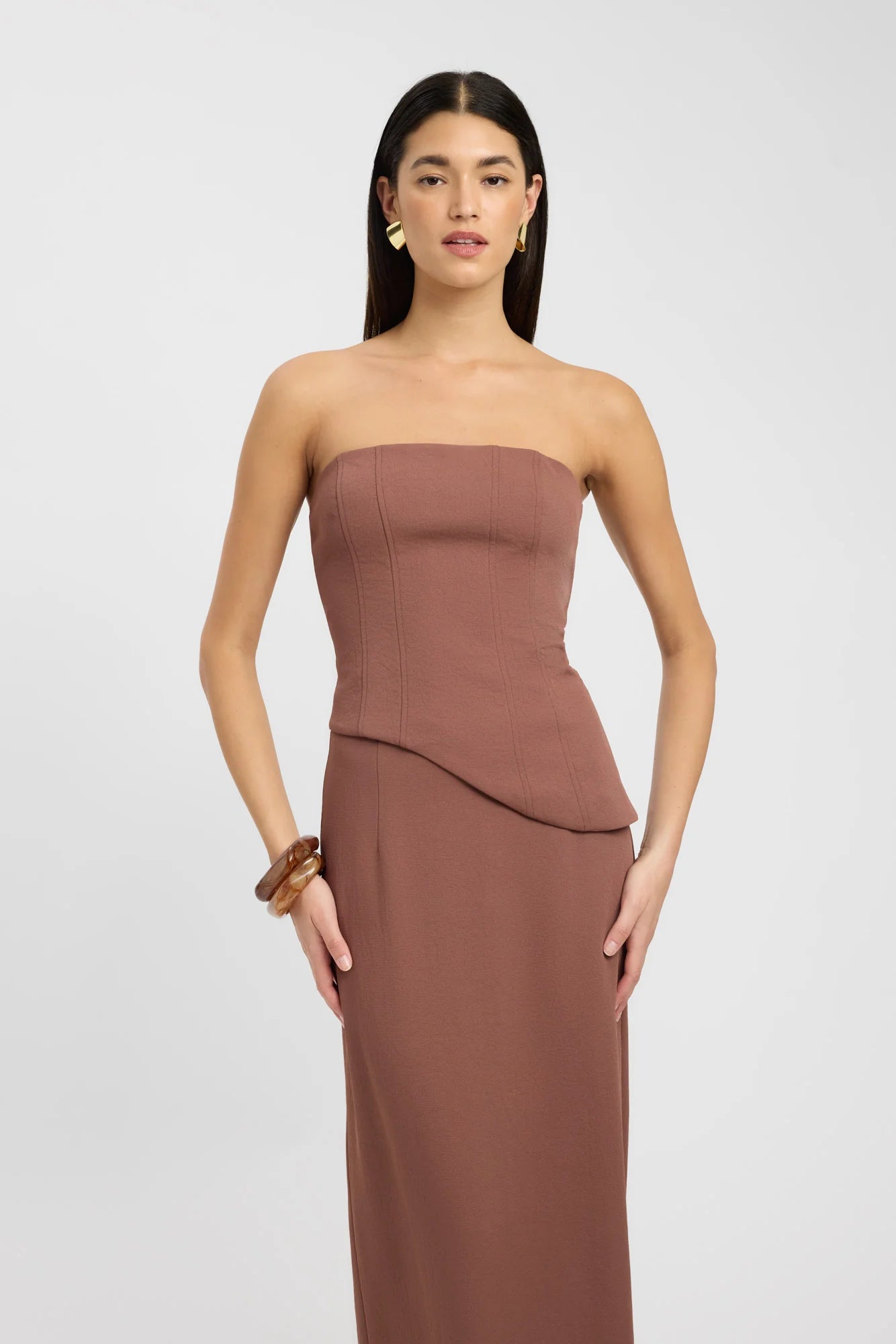 Oyster Curve Corset & Midi Skirt Set