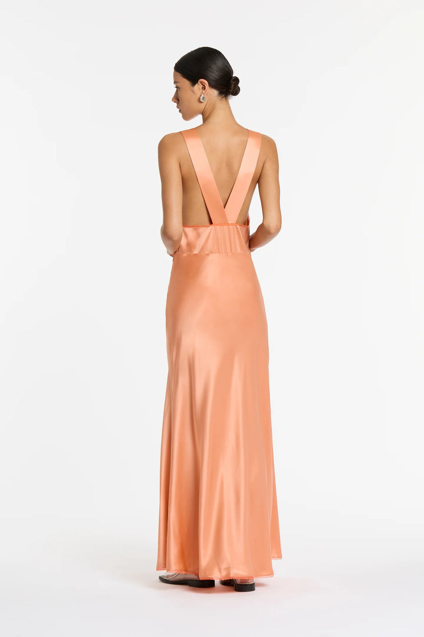 Aries Cut Out Gown - Peach