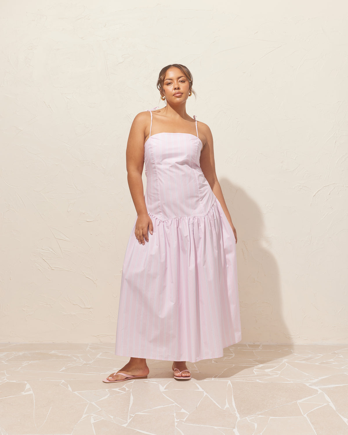 Trulli Maxi Dress - Lilac Candy Stripe