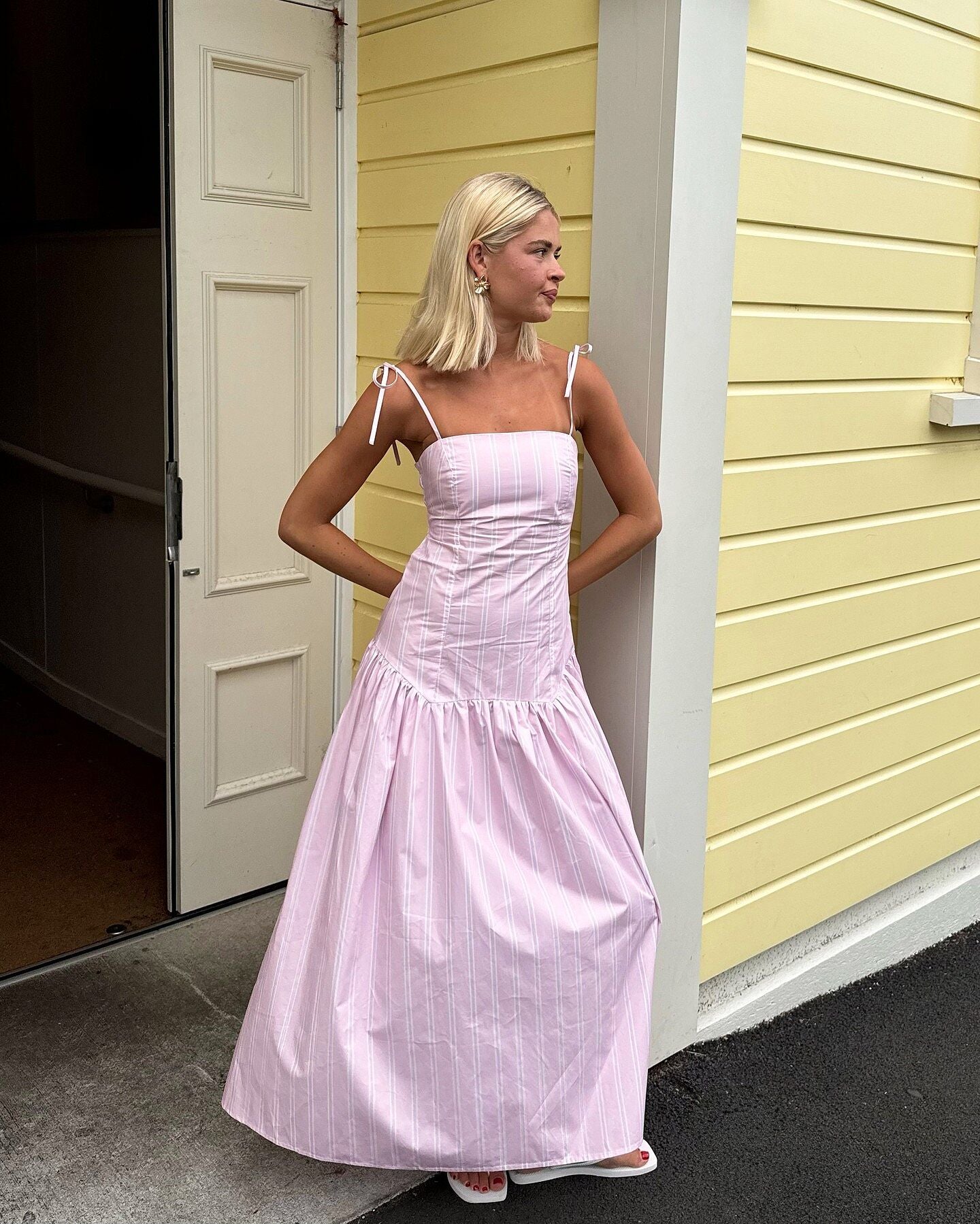 Trulli Maxi Dress - Lilac Candy Stripe