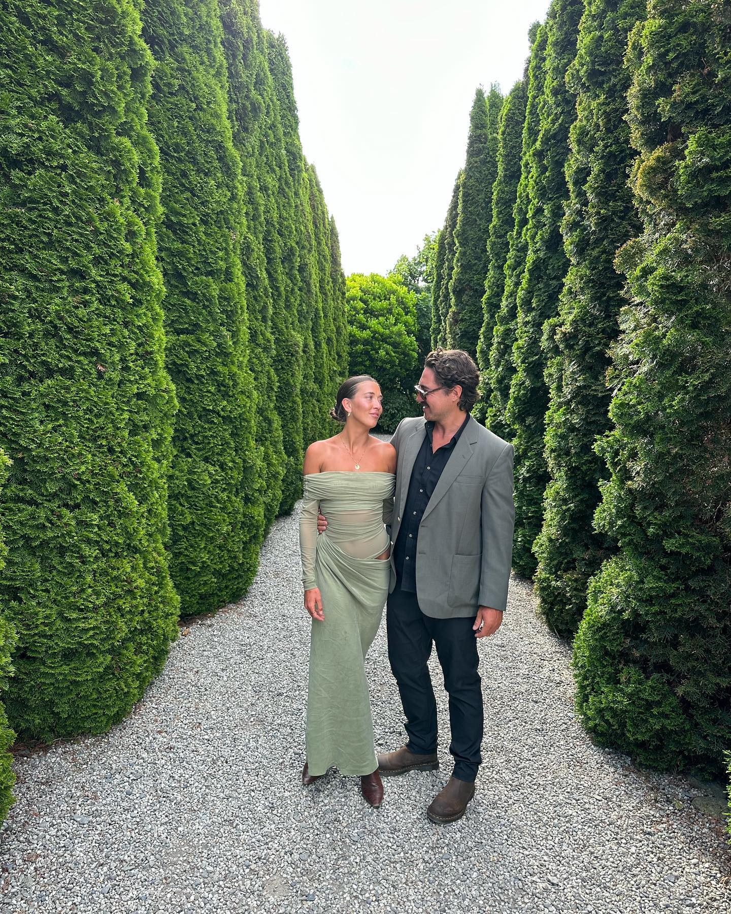 Yasmin Off-Shoulder Maxi Dress - Pistachio