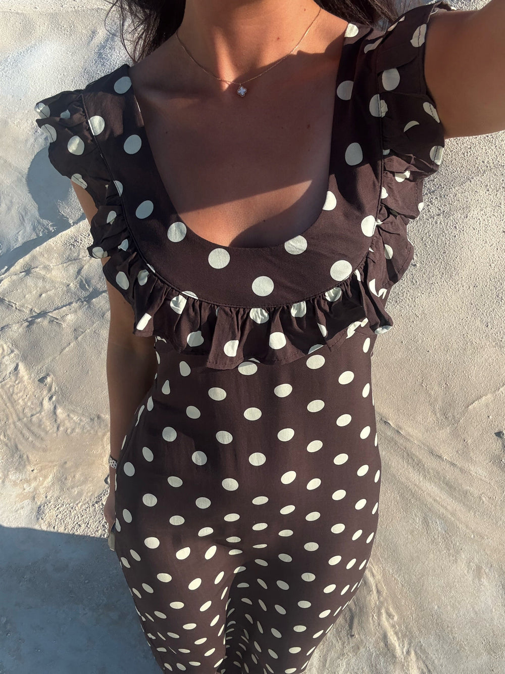 Luna Dress - Brown/Yellow