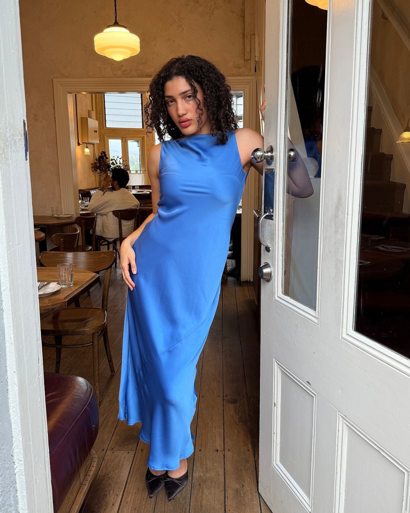 Firebird Cowl Gown - Super Sonic Blue