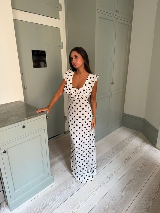 Luna Dress - White/Black