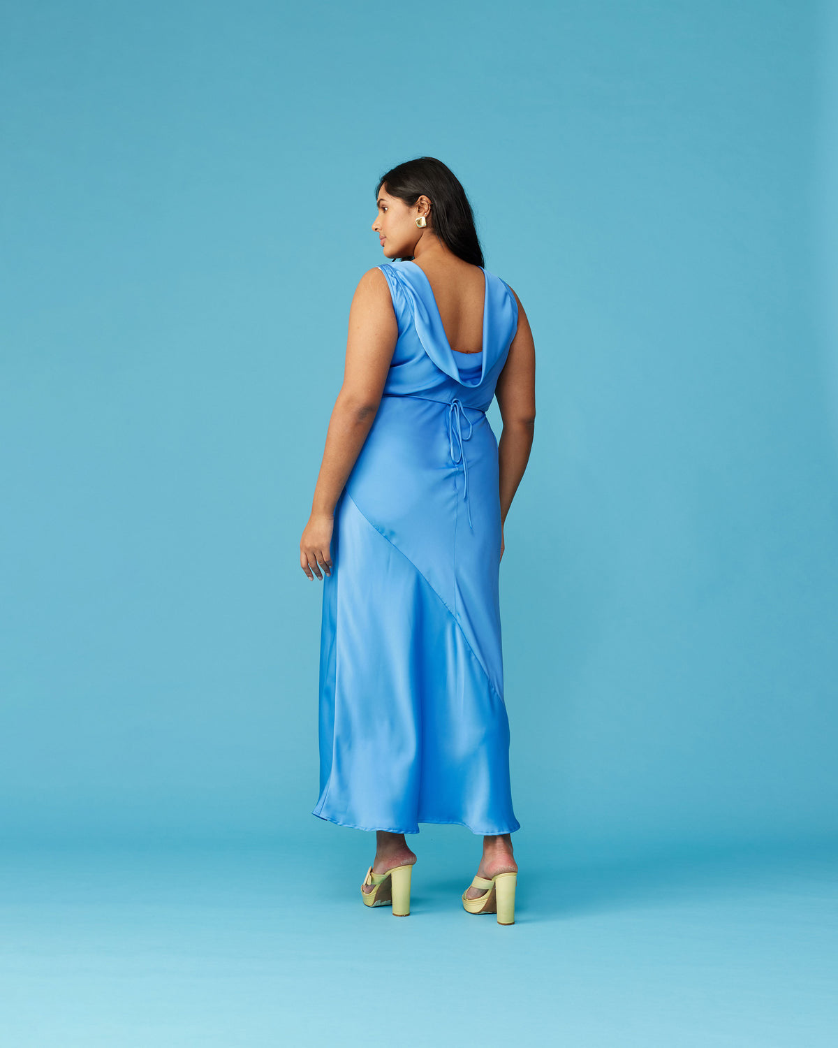 Firebird Cowl Gown - Super Sonic Blue