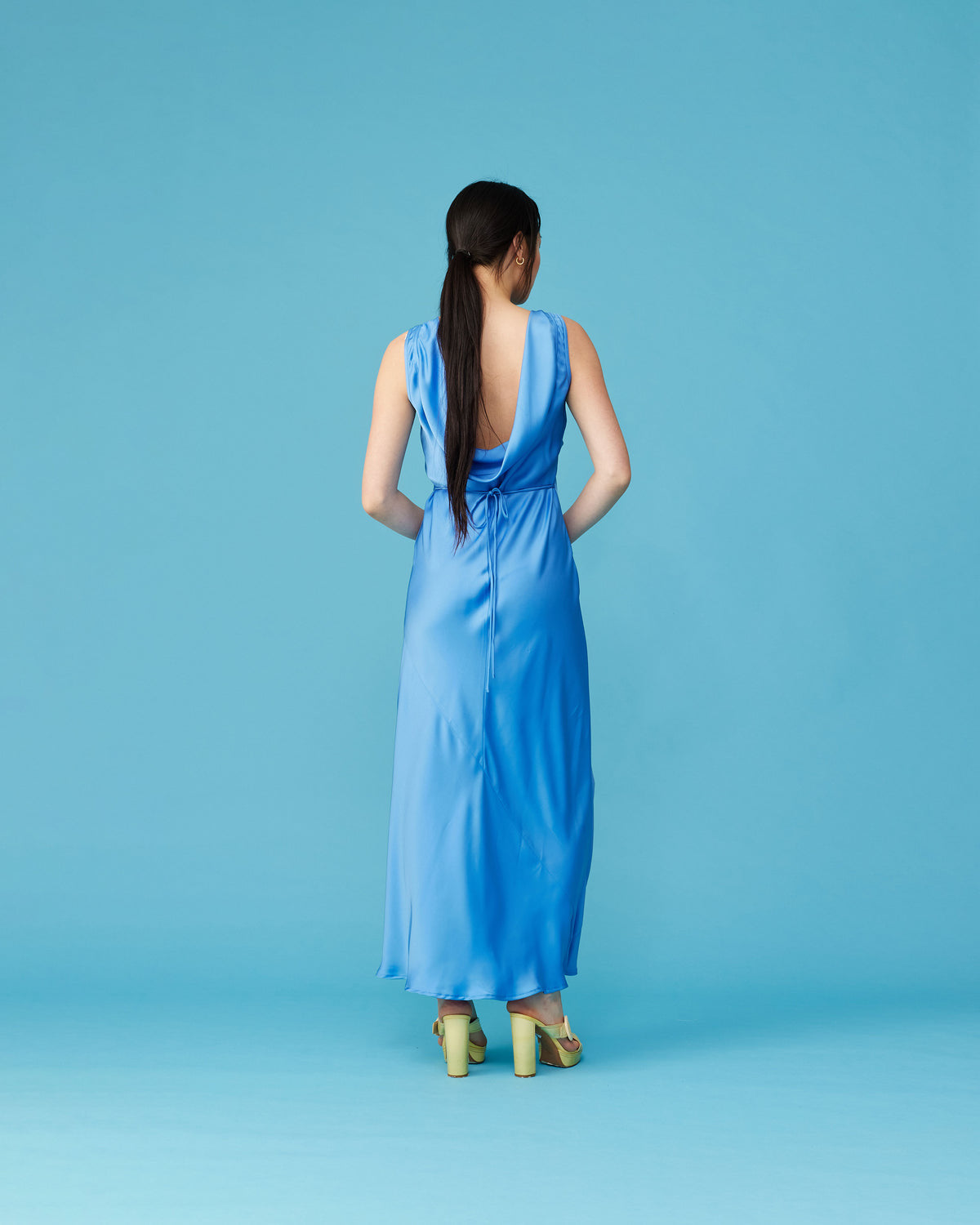 Firebird Cowl Gown - Super Sonic Blue