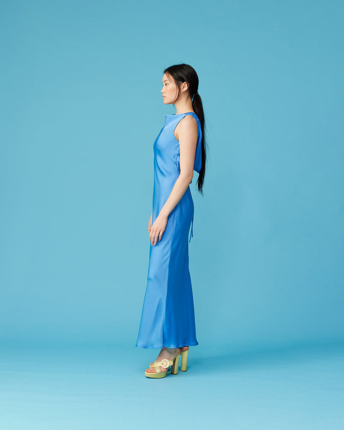Firebird Cowl Gown - Super Sonic Blue