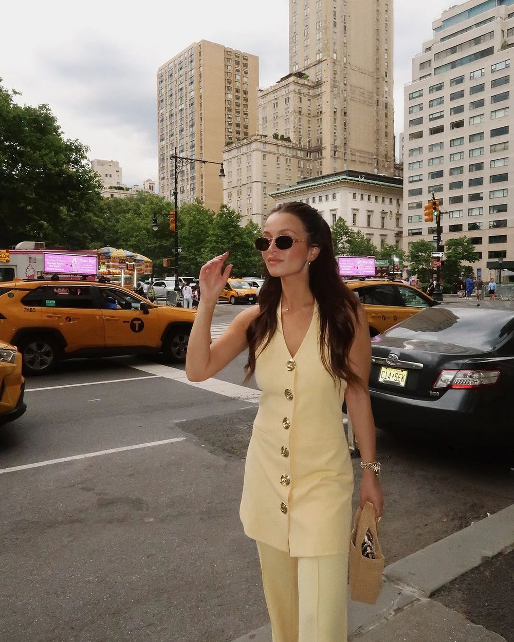 Irida Vest Dress - Butter