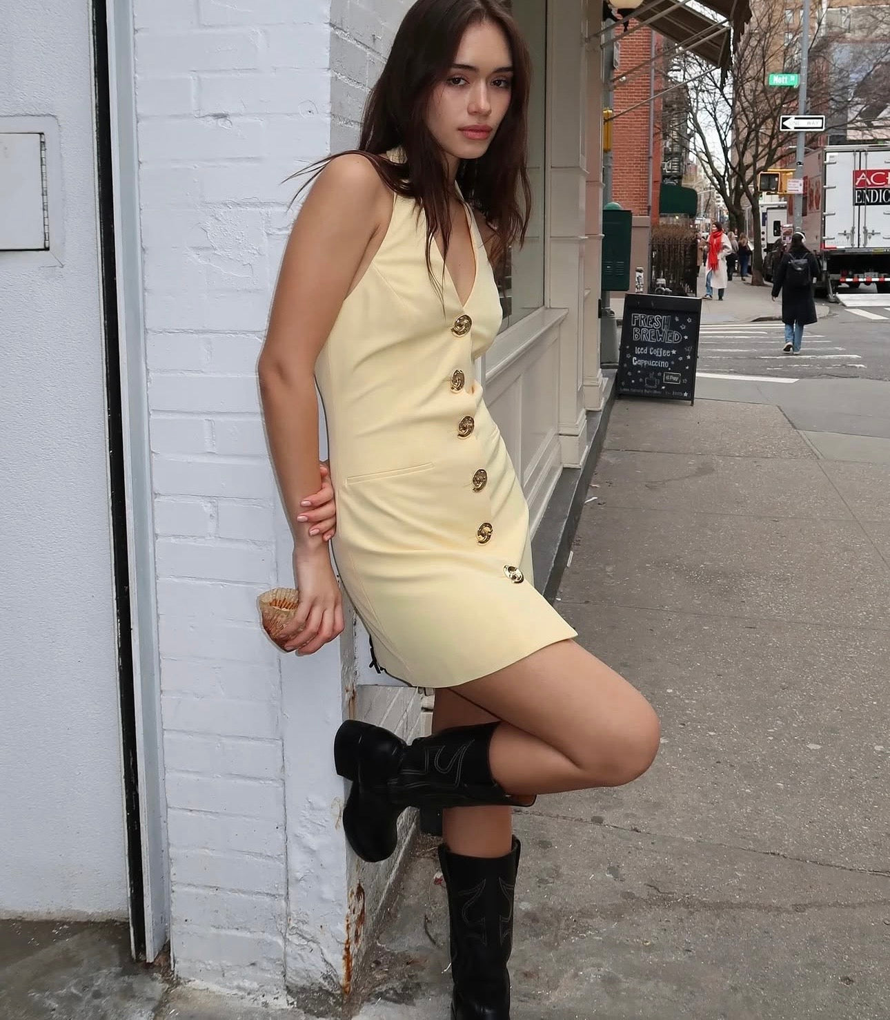 Irida Vest Dress - Butter