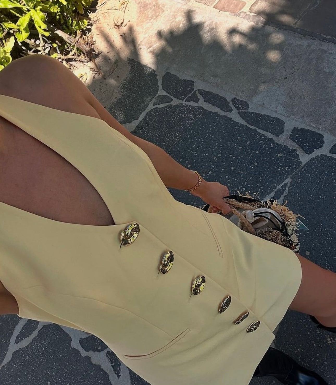 Irida Vest Dress - Butter