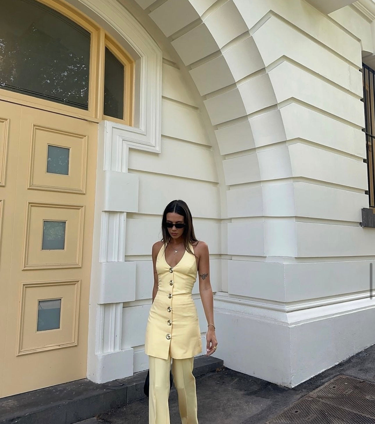 Irida Vest Dress - Butter