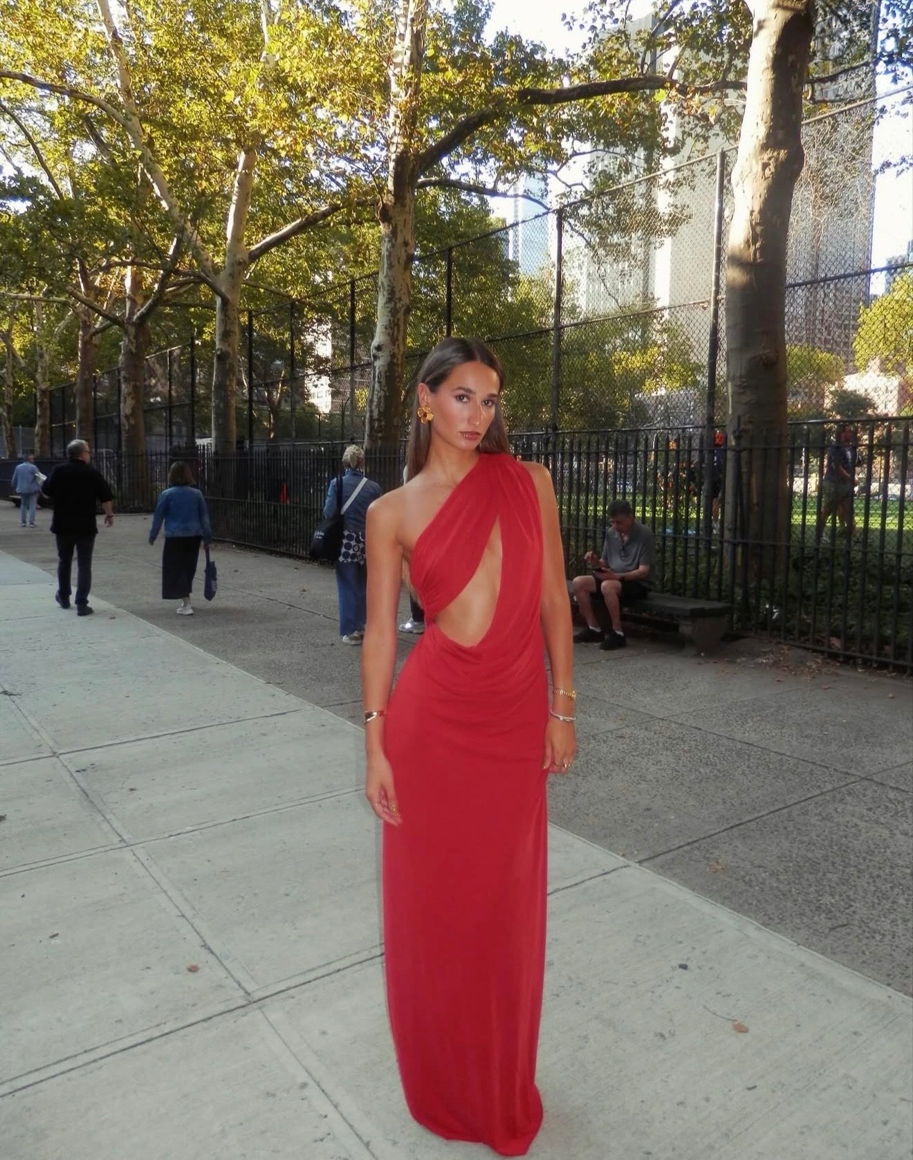 Solstice Cupro Dress - Cherry