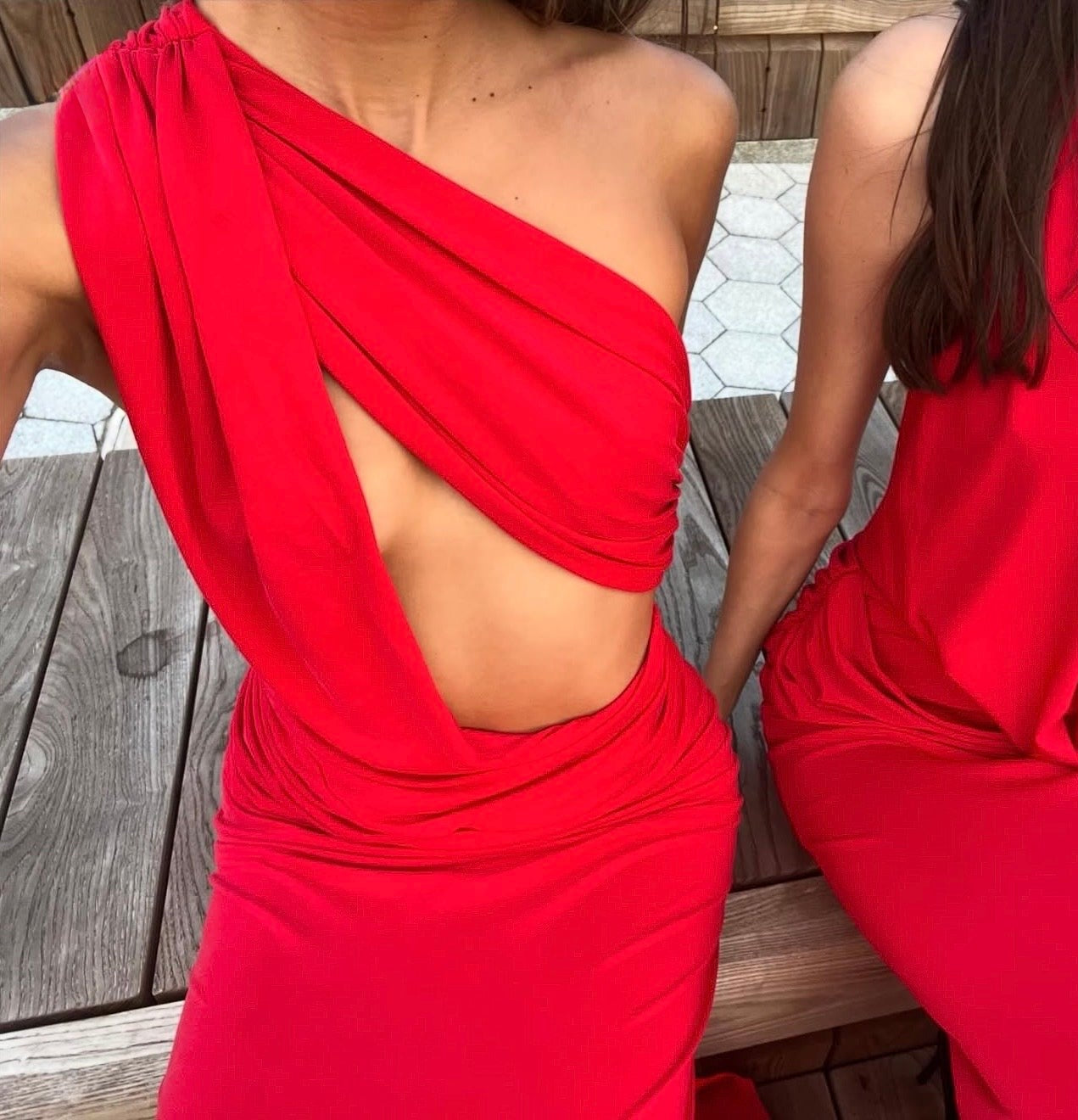 Solstice Cupro Dress - Cherry