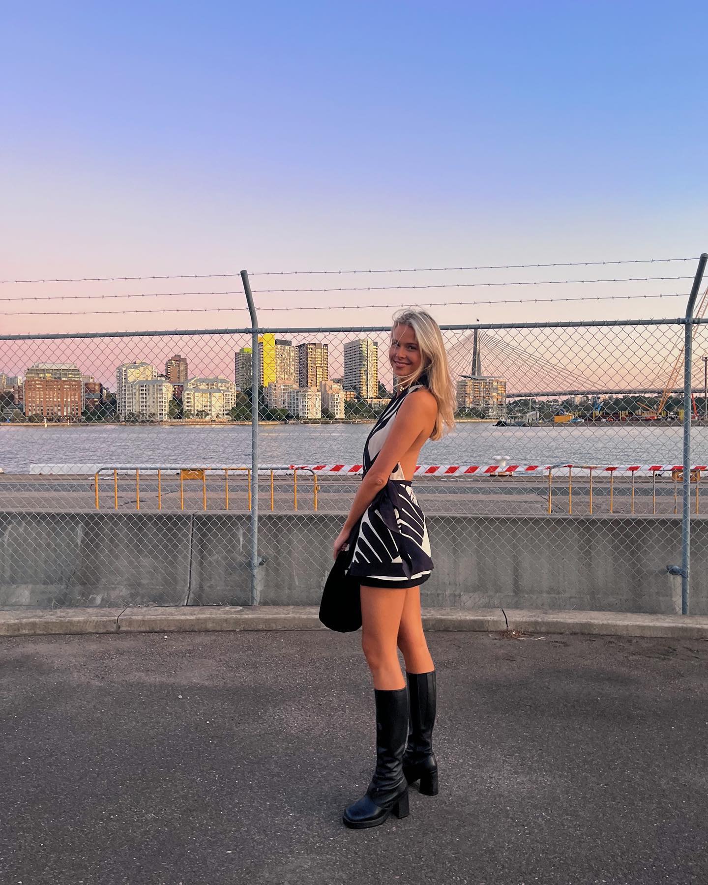 Realisme Wrap Halter Mini Dress sarahsrentals Realisme Wrap Halter Mini Dress sarahsrentals