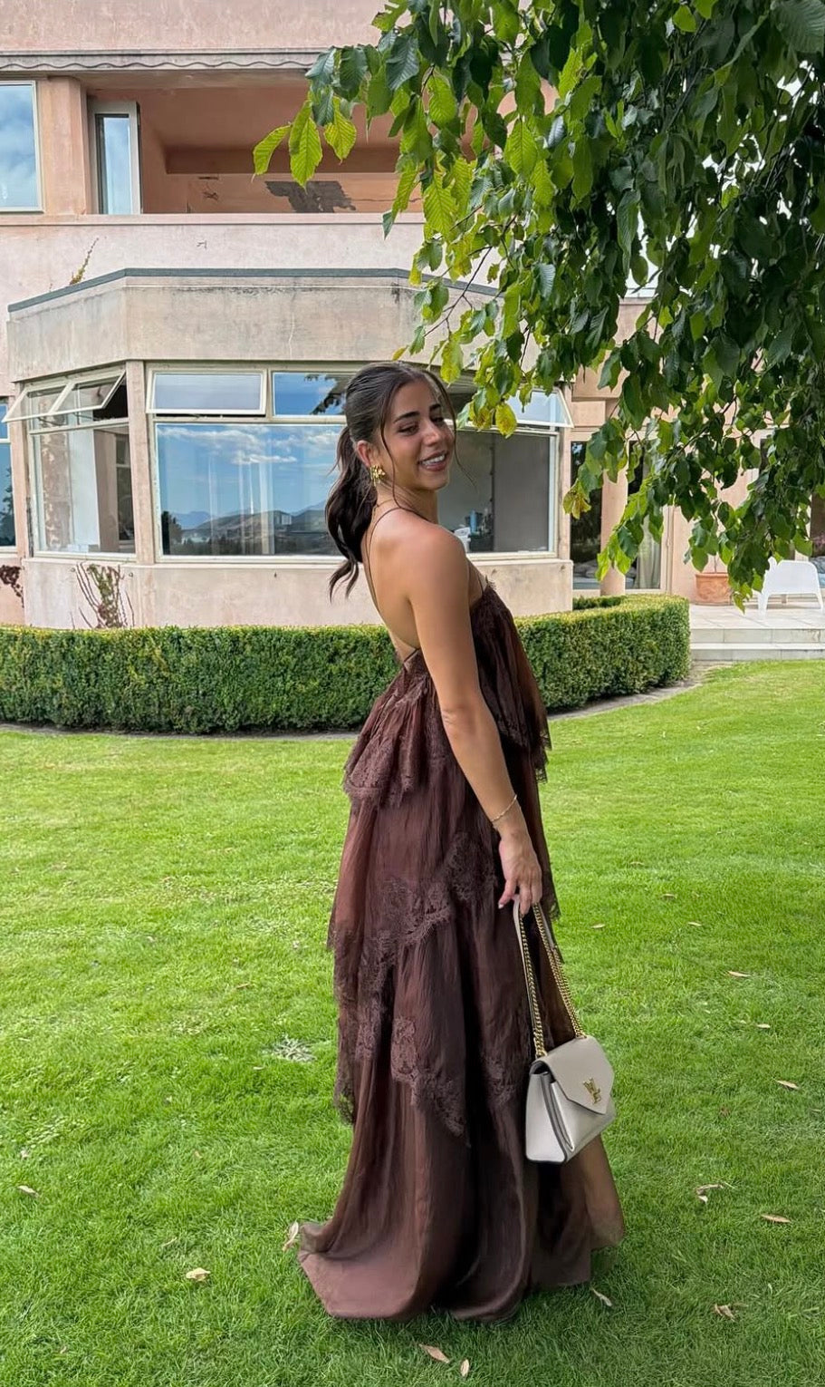 Ophelia Lace Gown - Chocolate
