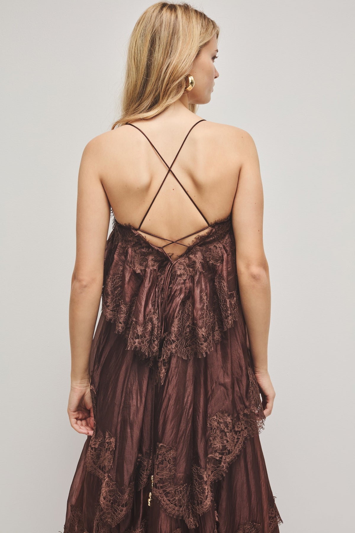 Ophelia Lace Gown - Chocolate