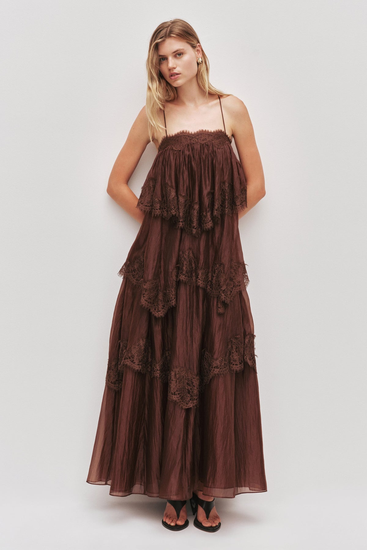 Ophelia Lace Gown - Chocolate