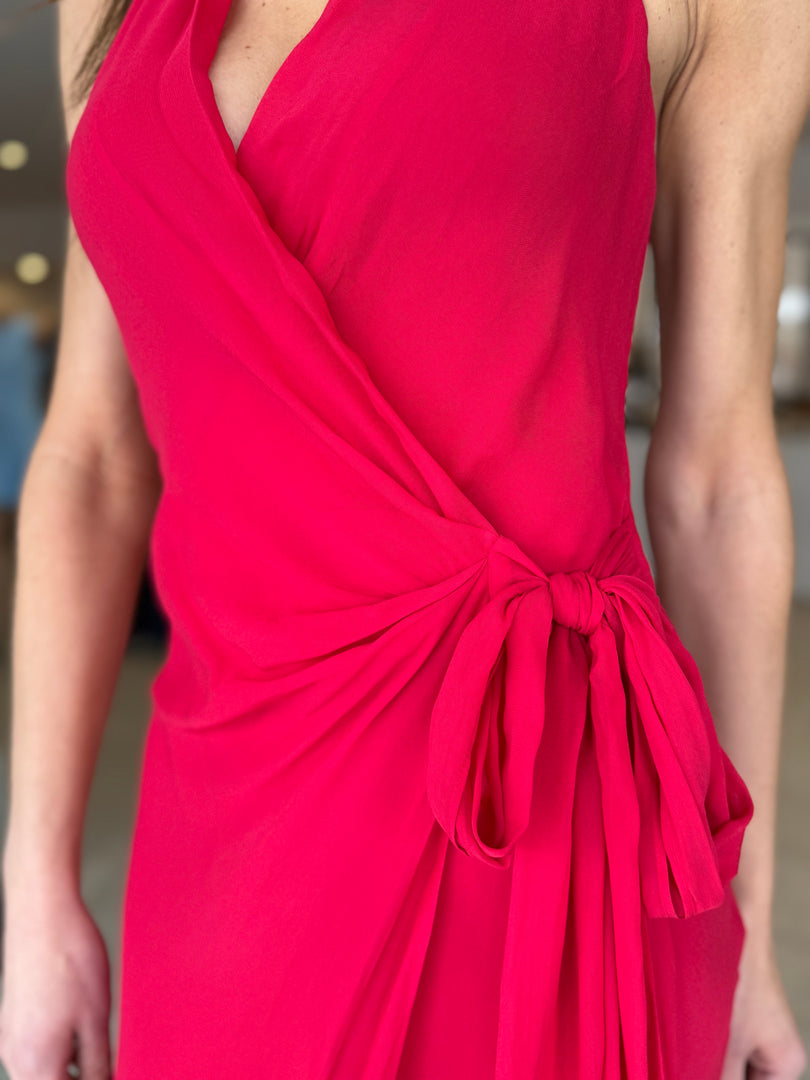 Soneva Wrap Dress - Strawberry