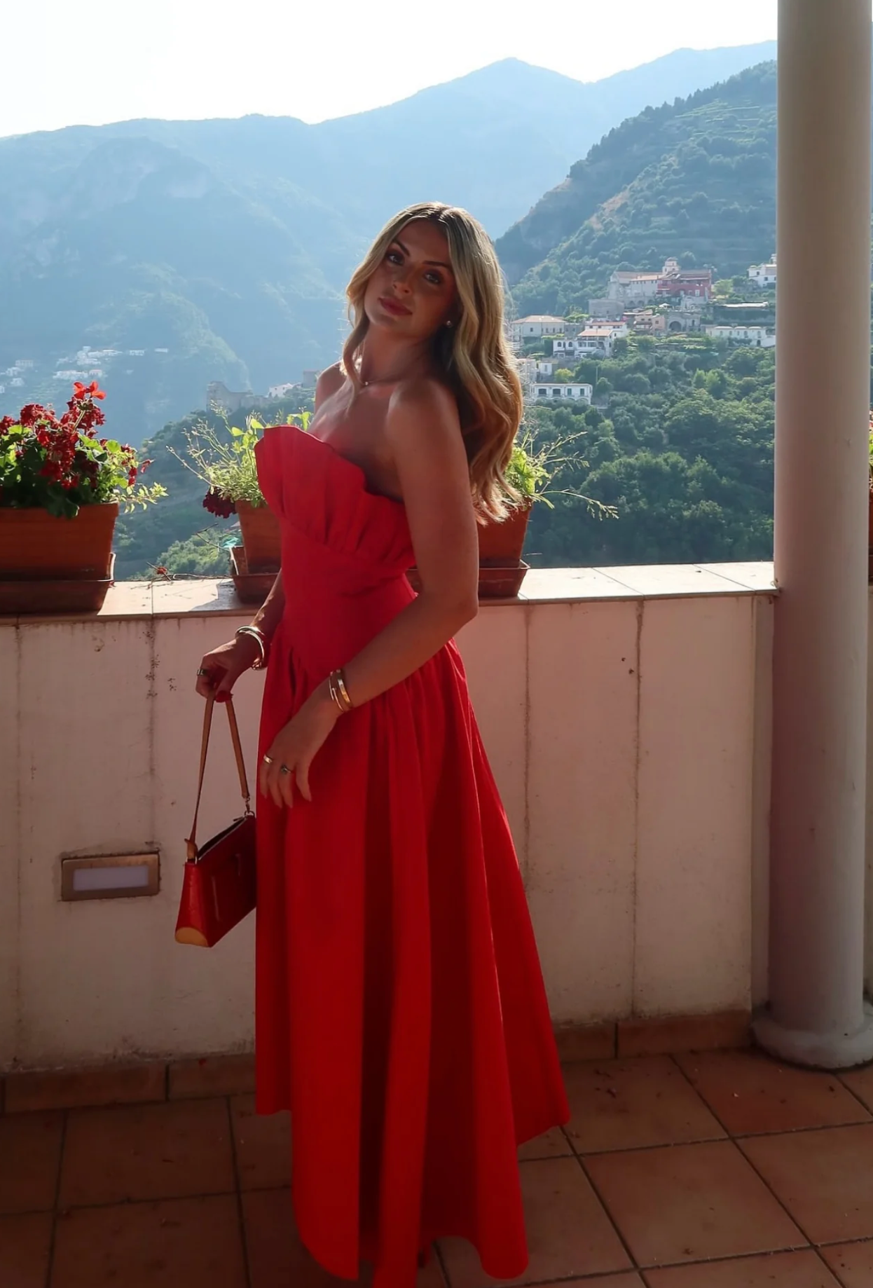 Laurel Sleeveless Maxi Dress In Red