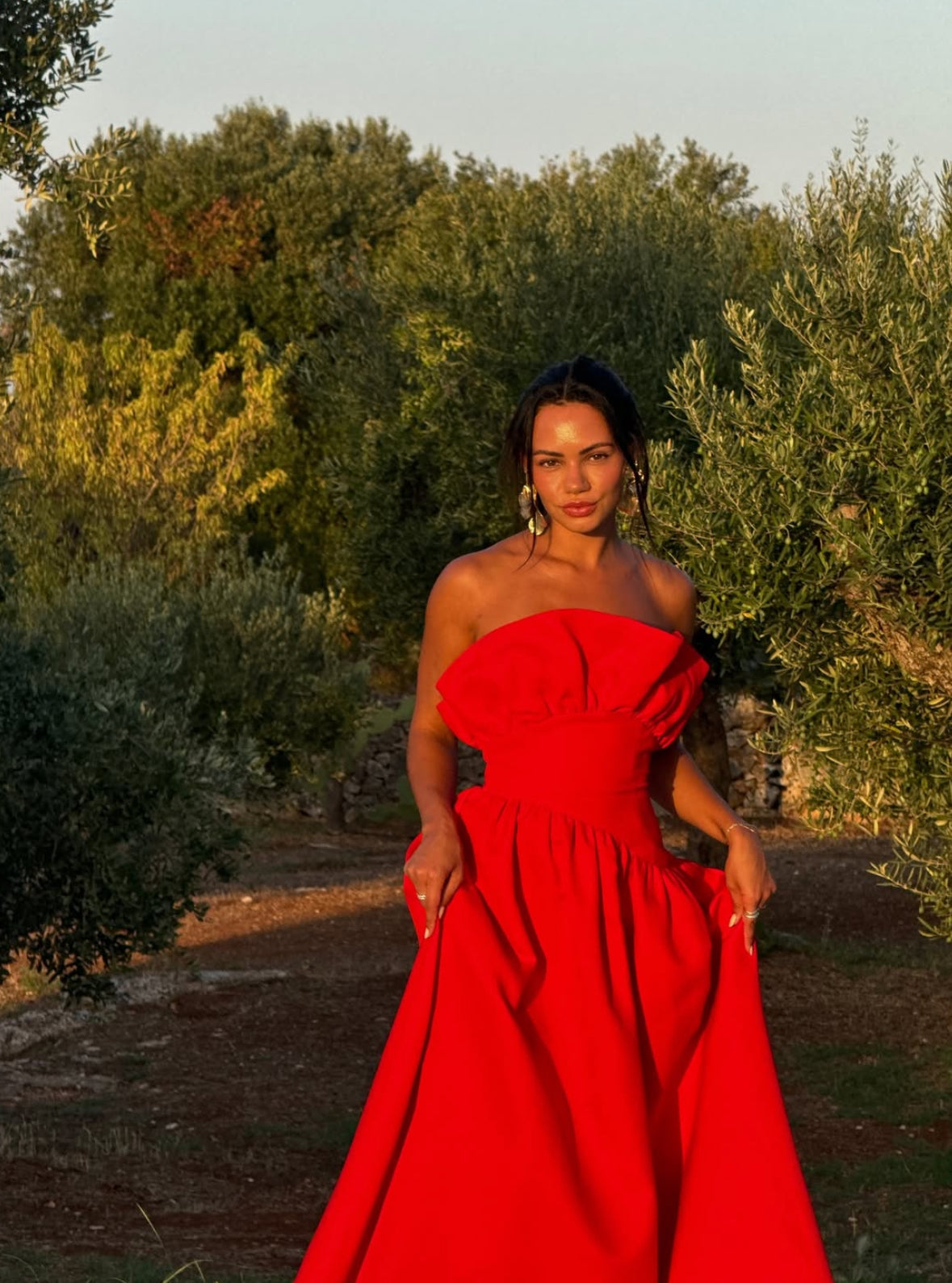 Laurel Sleeveless Maxi Dress In Red