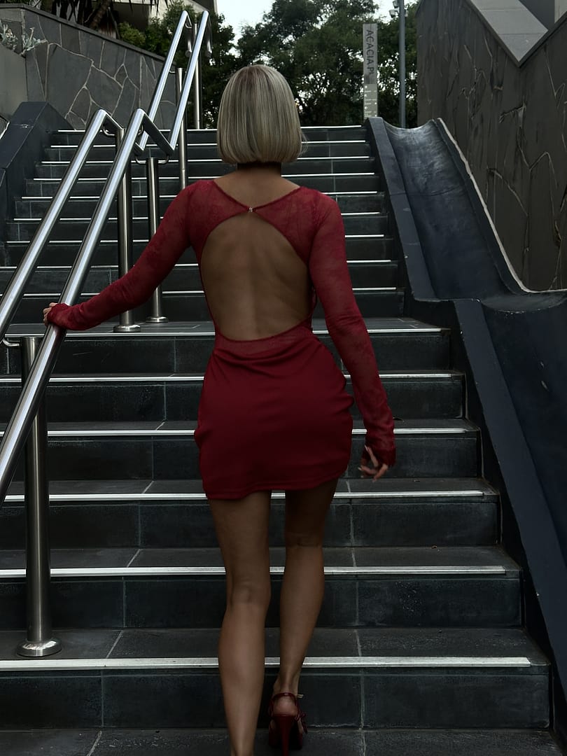 Oskar Mini Dress - Raspberry