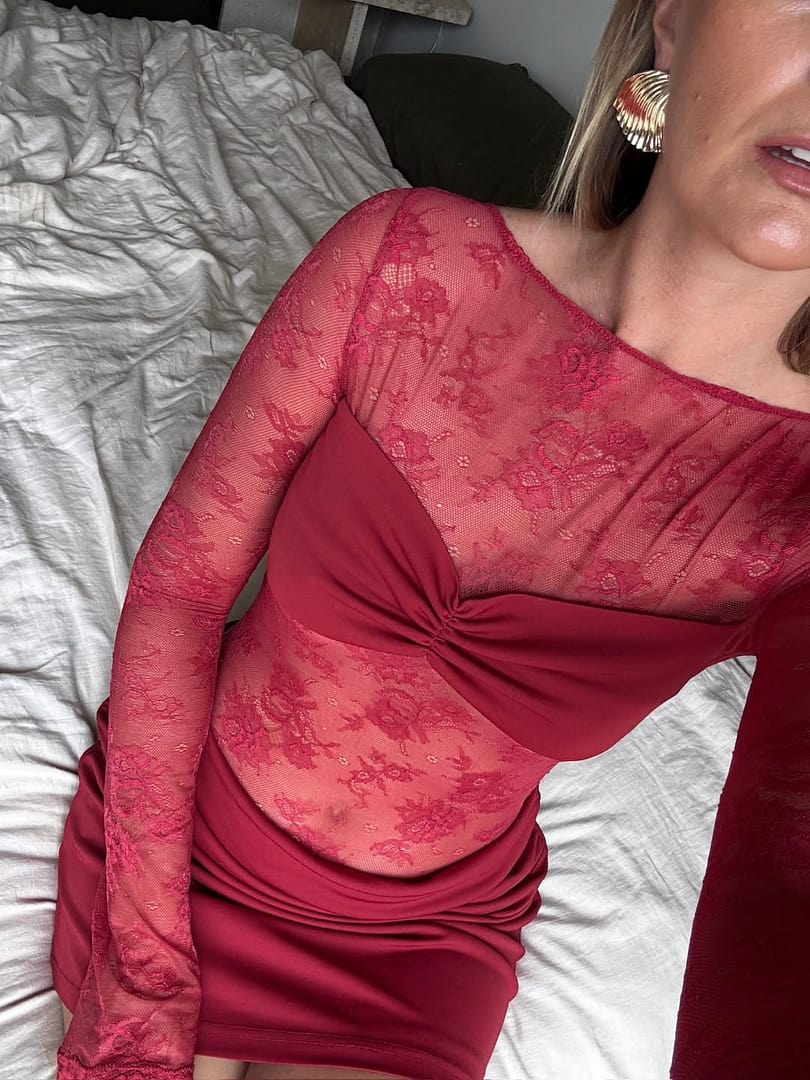 Oskar Mini Dress - Raspberry