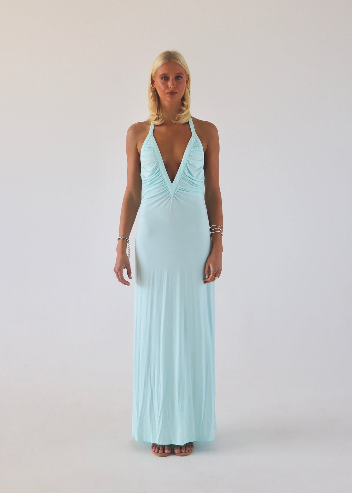 Angelina Maxi Dress - Aqua