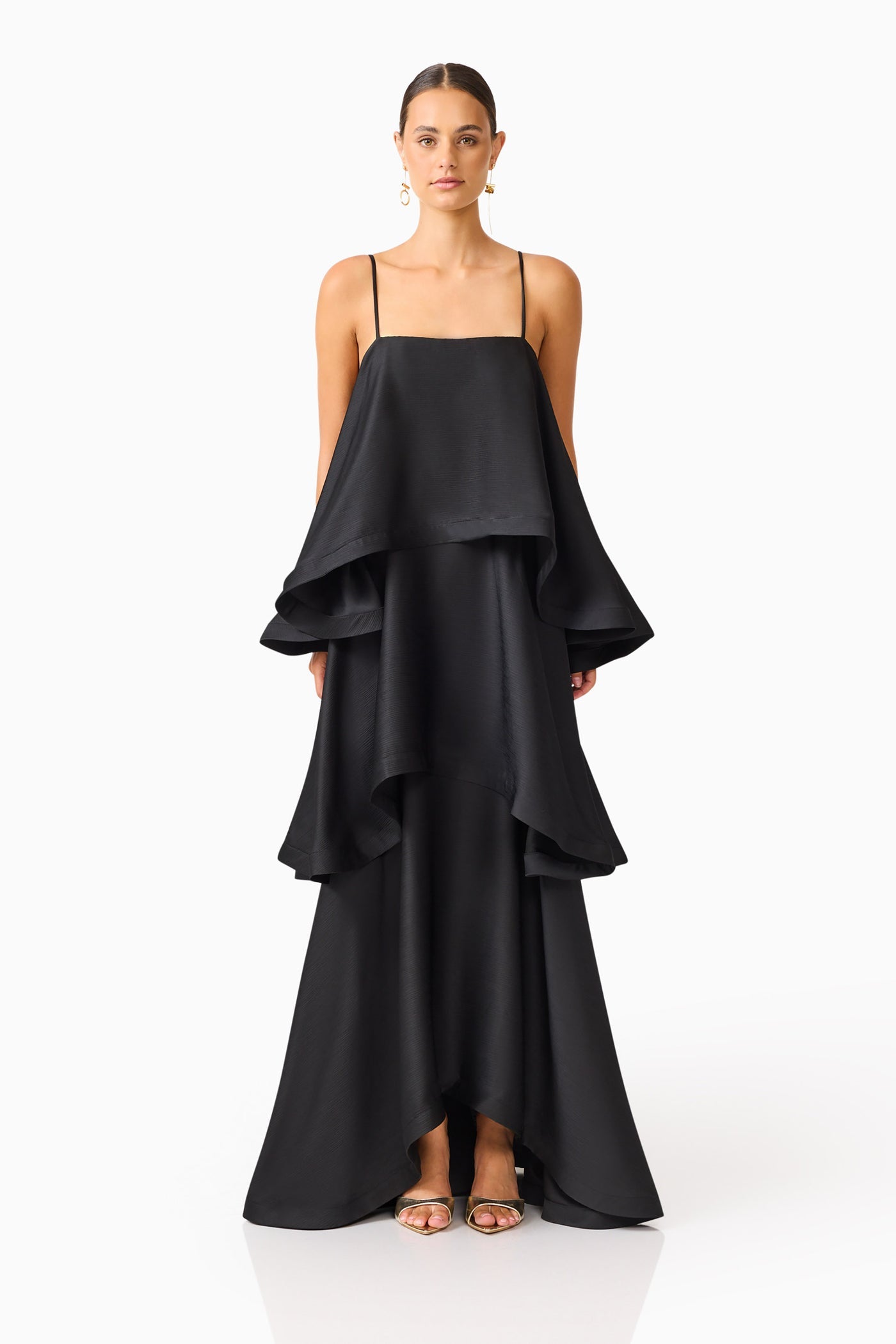 Tilly Tiered Maxi Dress - Black