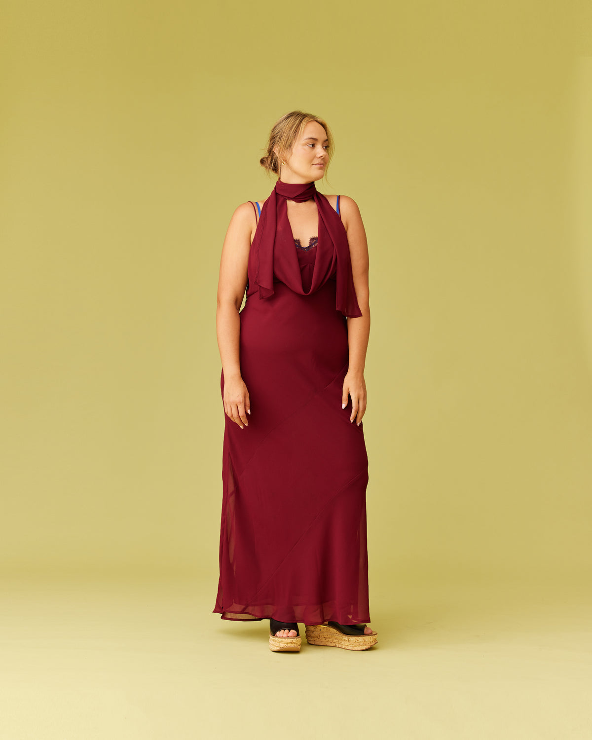 Ruby Riley Sash Dress - Merlot
