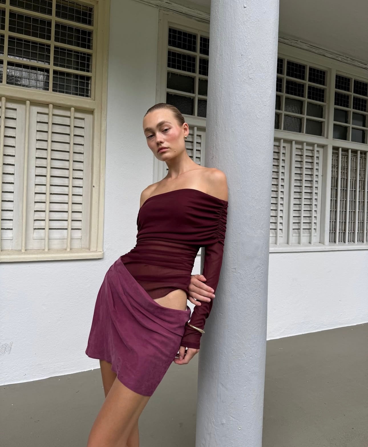 Luca Mini Dress - Plum