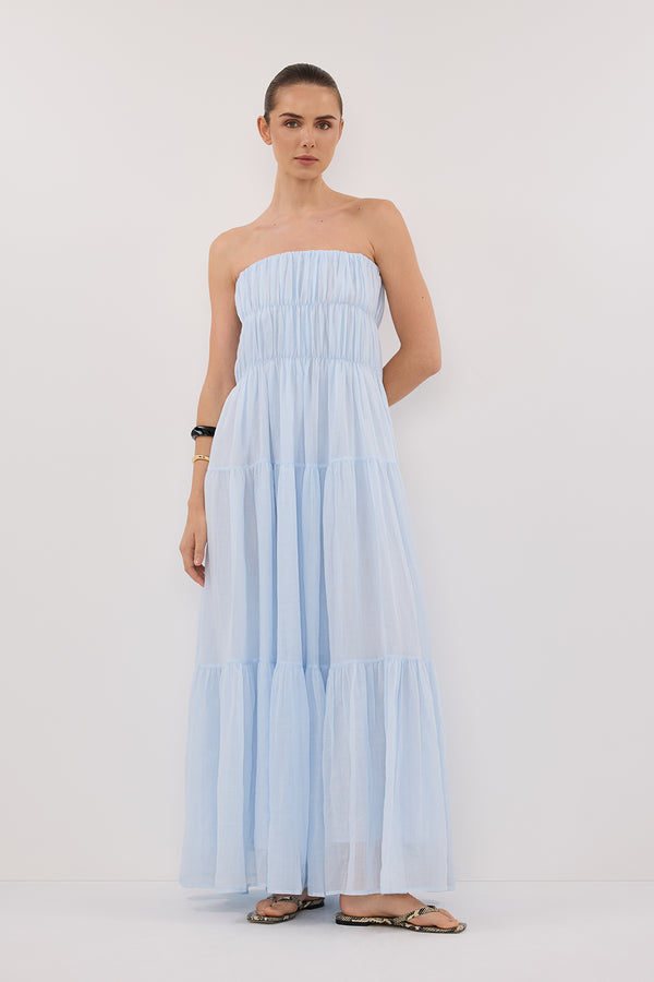 Artie Cornflower Ramie Midi Dress